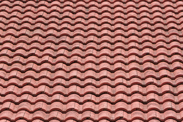 Seamless orange roof tile texture background.