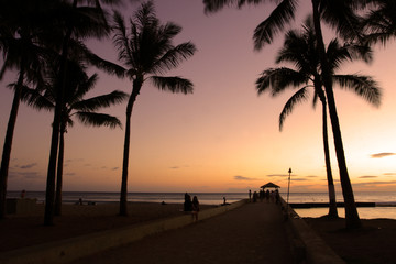 Waikiki Beach, Honolulu, Oahu, Hawaii..