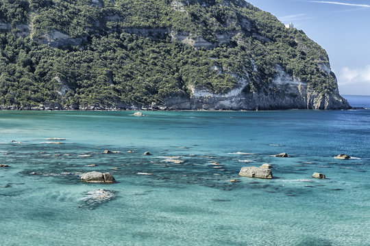 View of Citara beach in Ischia Island
