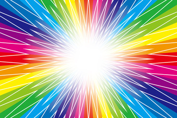 Obraz premium #Background #wallpaper #Vector #Illustration #design #free #free_size #charge_free #colorful #color rainbow,show business,entertainment,party,image 背景素材壁紙 （放射, 放射状, 虹, 虹色, レインボー, 七色, メダル, メダル状, メダル型,）