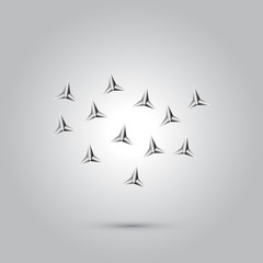 Illustration of ninja weapon, cartoon vector