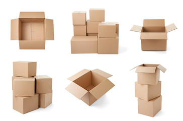cardboard box package moving transportation delivery