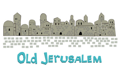 Old City, Middle East Town, Illustration