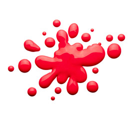 red paint splash isolated on white background