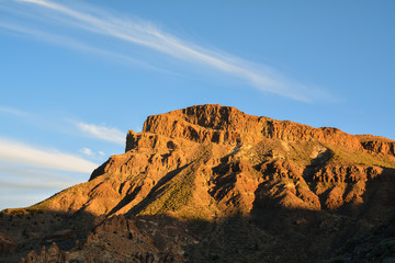 Abenddämmerung im Teide Nationalpark auf Teneriffa