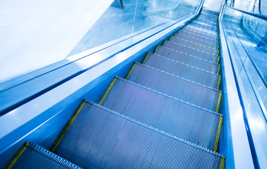 Escalator and stairway outside of the business building