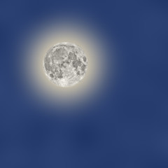 Moon on a cloudy sky.