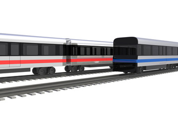 Naklejka premium 電車のローアングル