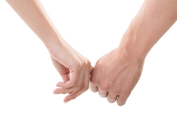 Man and woman holding hands