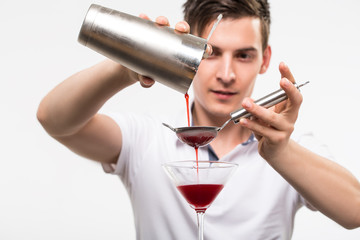 Bartender preparing coctail