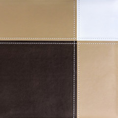background of multicolored leather stitched details