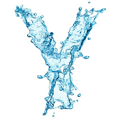 Fototapeta premium Water splashes letter