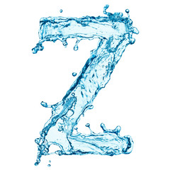 Obraz premium Water splashes letter