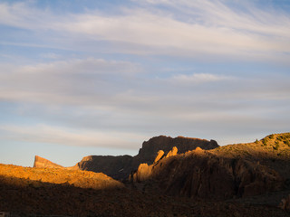 Abenddämmerung im Teide Nationalpark auf Teneriffa