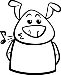 chill dog cartoon coloring page