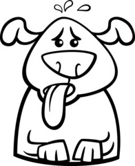 dog in heat cartoon coloring page