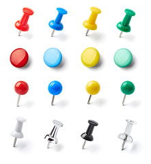 push pin thumbtack paper clip office business