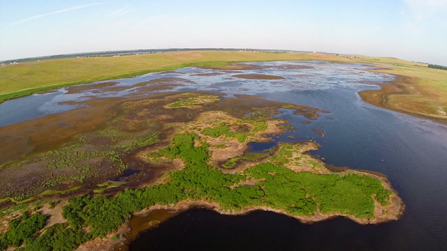 Danube delta national park, aerial view
