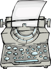 Cartoon typewriter