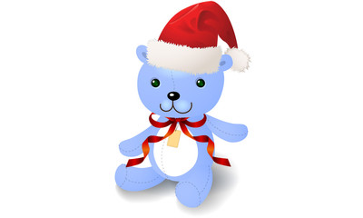 Peluche de noël bleu
