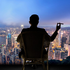businessman sit on chair