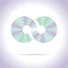 abstract vector logo design template. Disco symbol