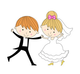 Groom and bride