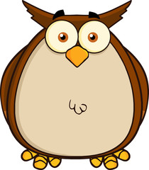 Owl Cartoon Mascot Character