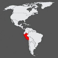 Obraz premium Map of worlds. Peru.