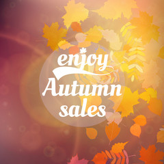 Autumn sale design template.