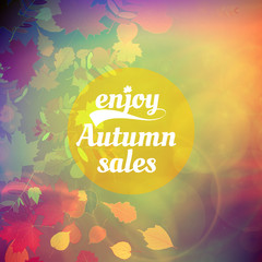 Autumn sale design template.