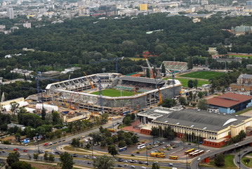 Stadium Legia construction - obrazy, fototapety, plakaty