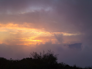Abenddämmerung im Gebirge Teneriffas