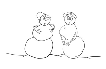 pair of snowmen