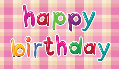 A happy birthday artwork