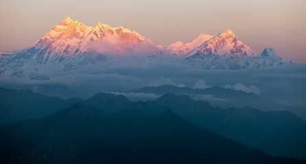 Evening view of mount Annapurna - nepal