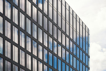 Modern glass building skyscraper