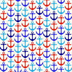 Seamless Tileable Nautical Themed Vector Background or Wallpaper