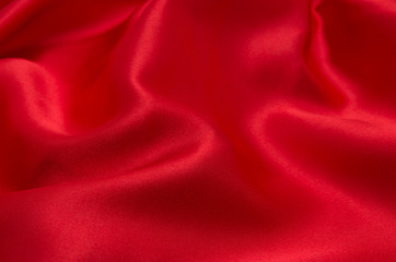 red satin or silk fabric as background