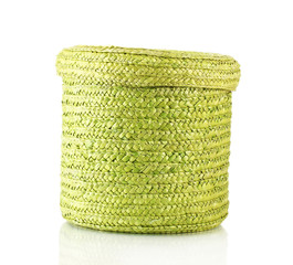 Wicker color box isolated on white