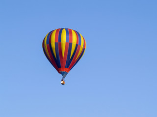 Fototapeta na wymiar Flying high, hot air balloon.