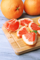 Ripe grapefruits