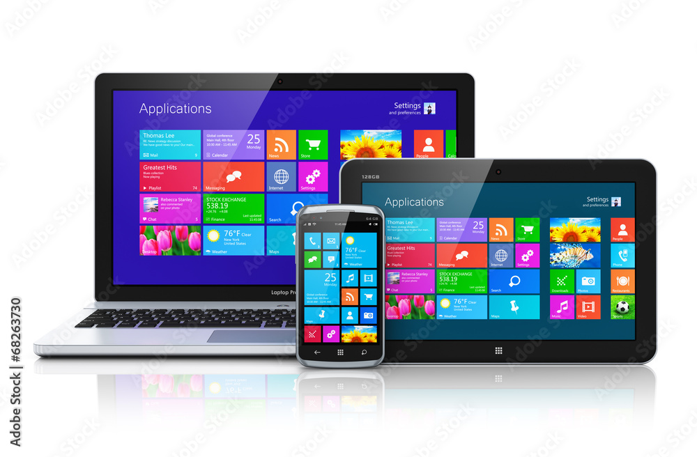 Poster Mobile devices with touchscreen interface