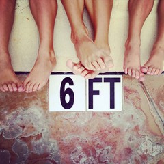 six feet above water