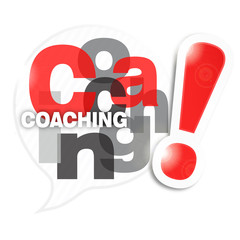 bulle mosaïque lettres : coaching (cs5)