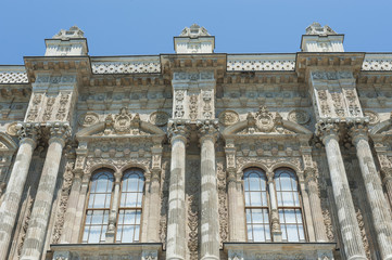 Fototapeta na wymiar Ottoman architecture of Dolmabahce Palace Istanbul