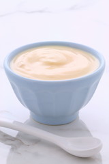 Fresh peach yogurt