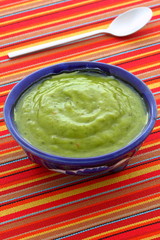 Delicious mexican guacamole dip