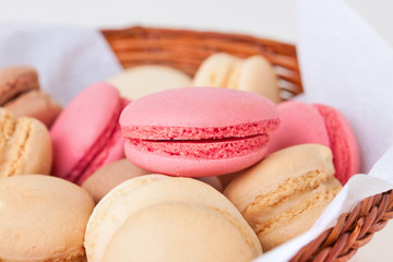 macaroons with various fruit fillings