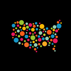 United States circles pop map.